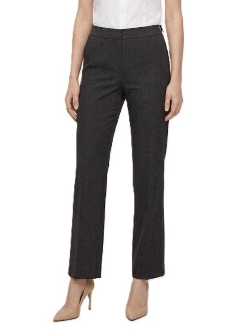 Aritzia Babaton Micro Check Wide Leg Ankle Pants Size 6 Brown Cream EUC